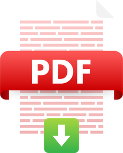 Download PDF button. Downloading document concept. File with